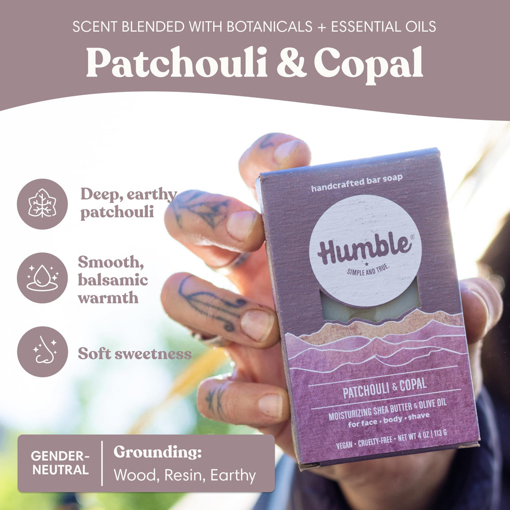 HUMBLE SIMPLE AND TRUE creamy lather in hand demonstrating gentle cleansing and shave-ready foam