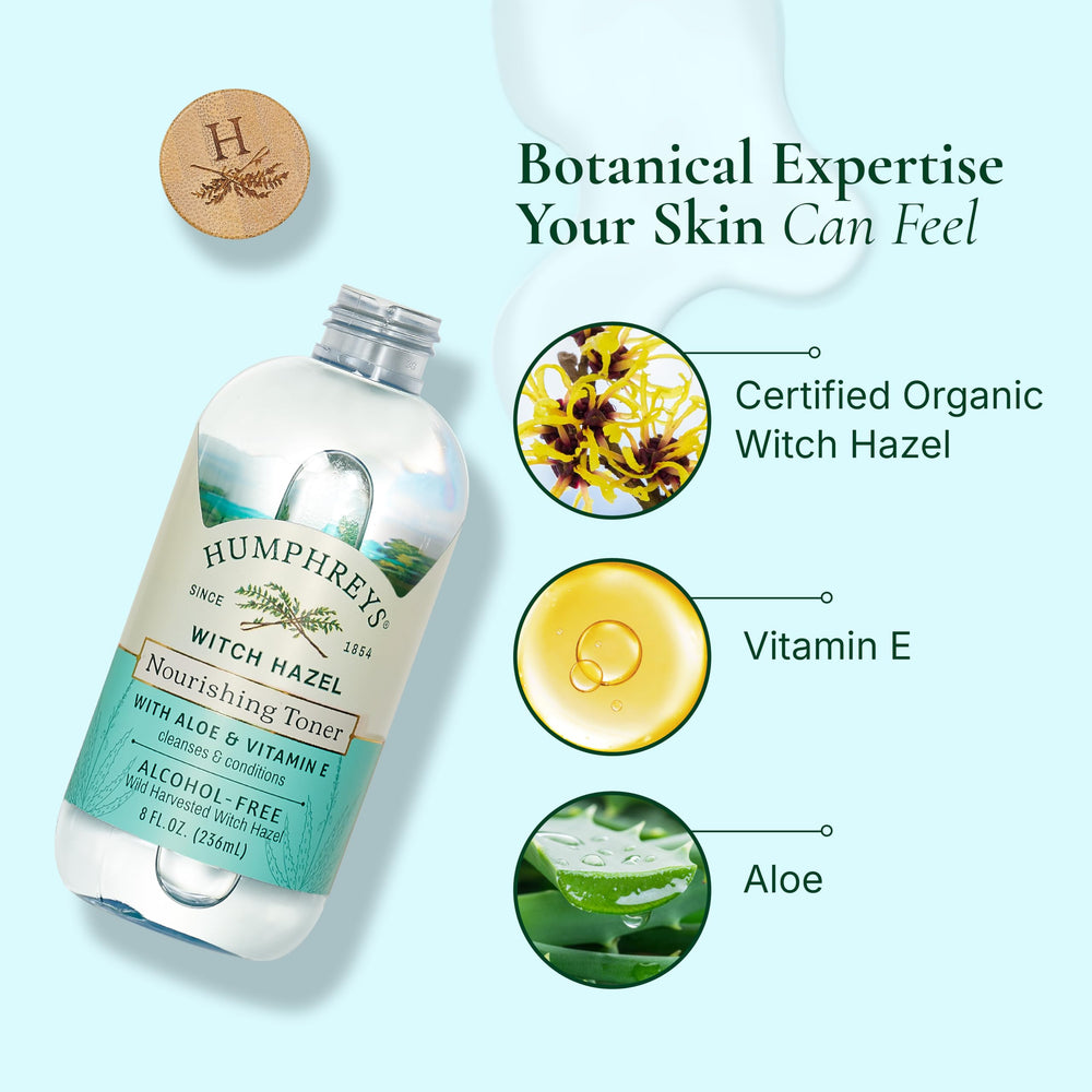 Humphreys cotton pad application showing gentle use and refreshed complexion benefit