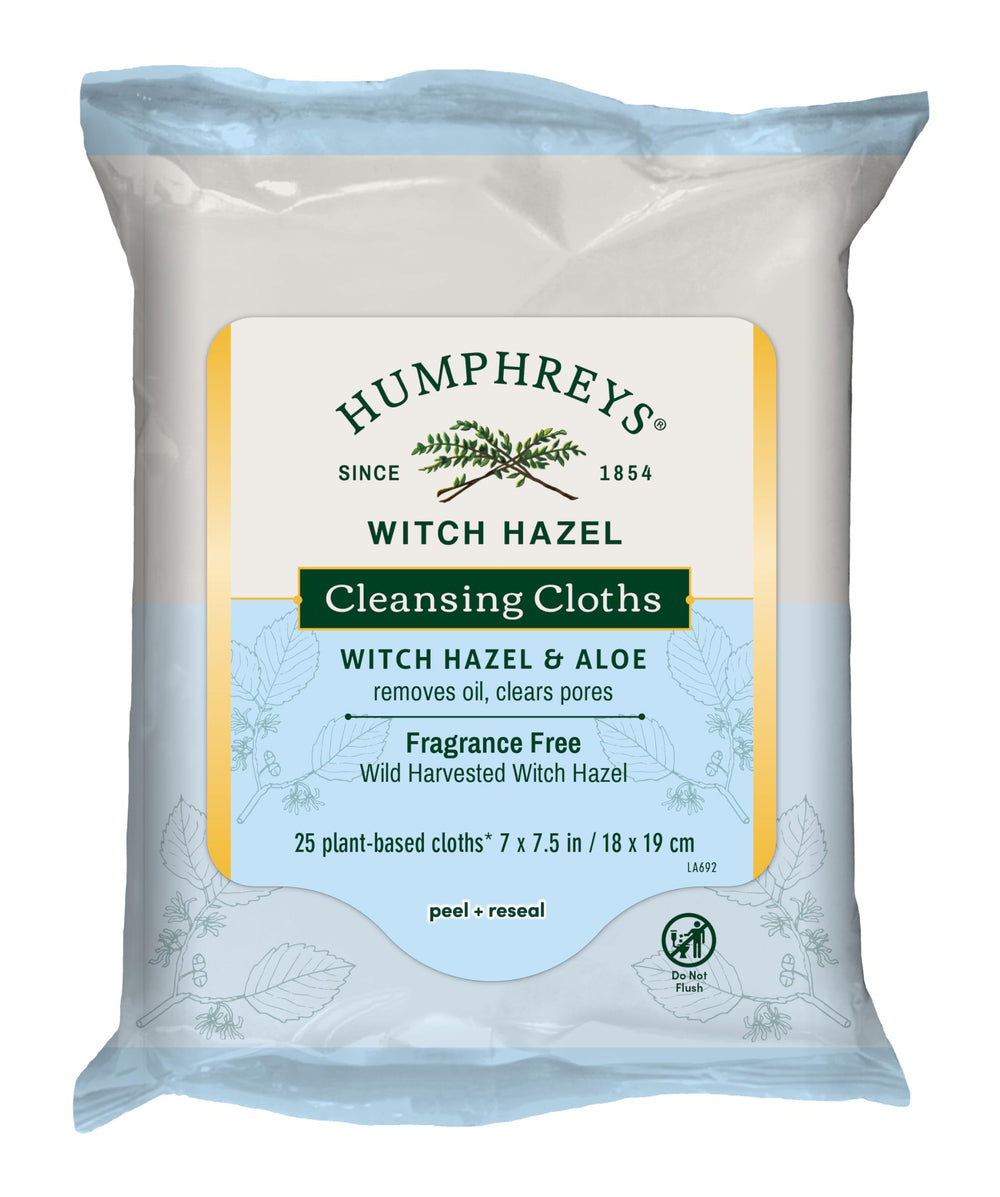 Humphreys front packaging showing 25 wipes and benefits