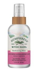 Humphreys front packaging showing hydrating witch hazel mist benefits