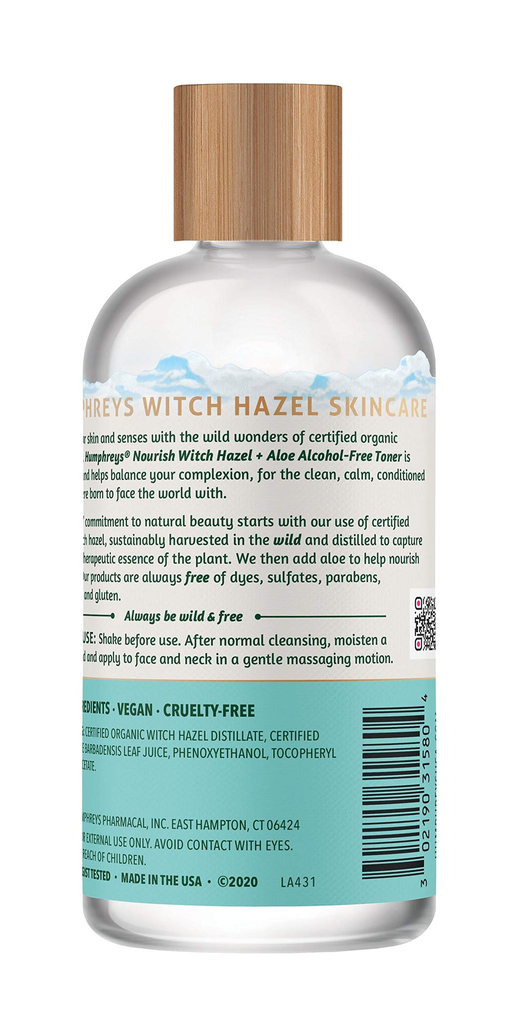 Humphreys label closeup highlighting natural ingredients and ingredient transparency benefit