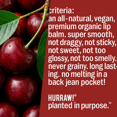 HURRAW! ingredient flatlay with raw botanicals, emphasizes fair-trade organic sourcing benefit