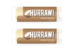 HURRAW! coconut front packaging showing two oval tubes, attractive gift box benefit: convenience