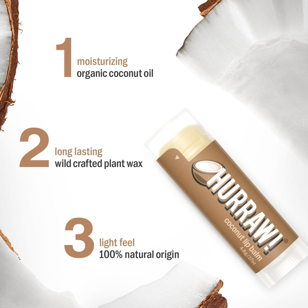 HURRAW! coconut oval tube top view demonstrating compact shape and easy application benefit