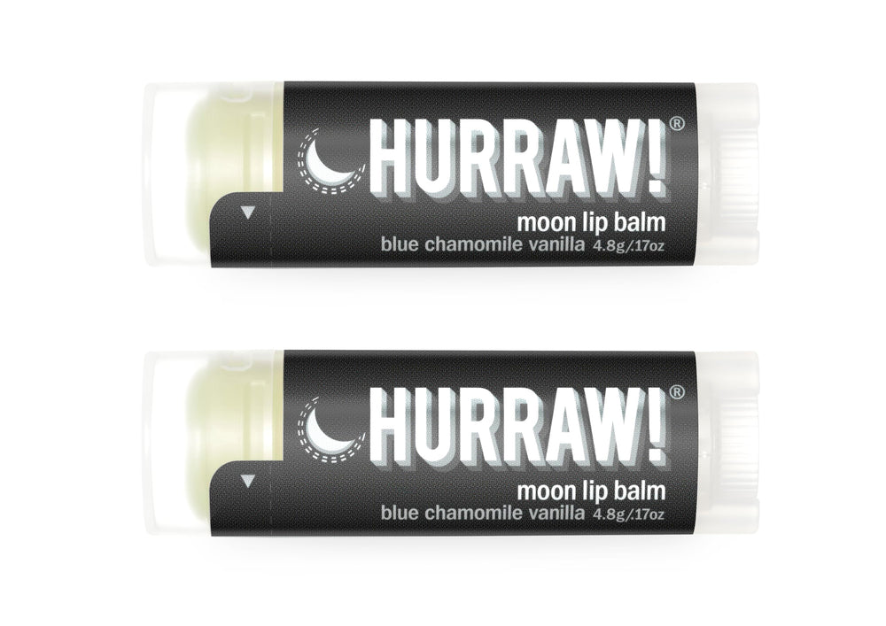 HURRAW! front packaging showing two Moon night treatment tubes and benefits