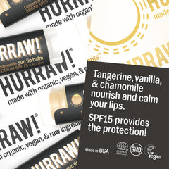 Hurraw! texture swipe of balm showing thick creamy consistency for long wear