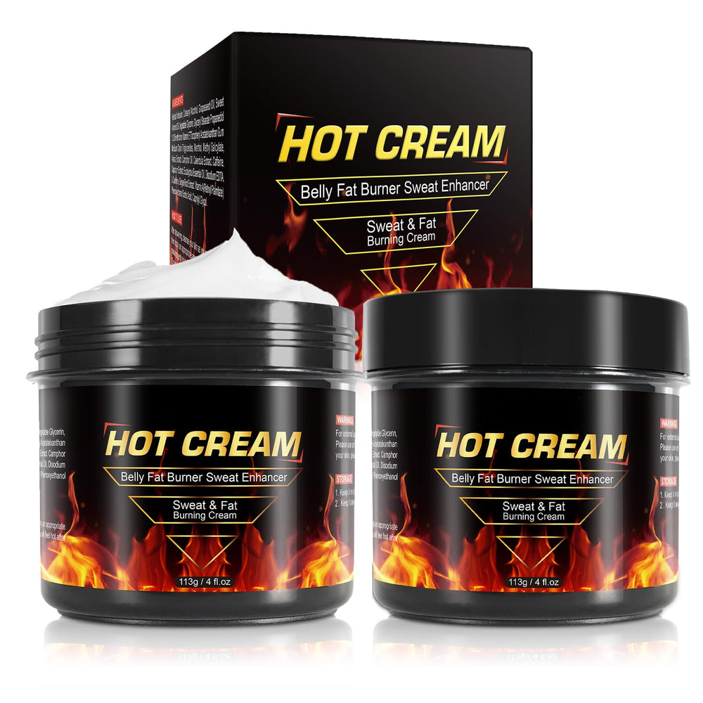 HUYEHF front packaging showing two sweat cream tubes and product benefits