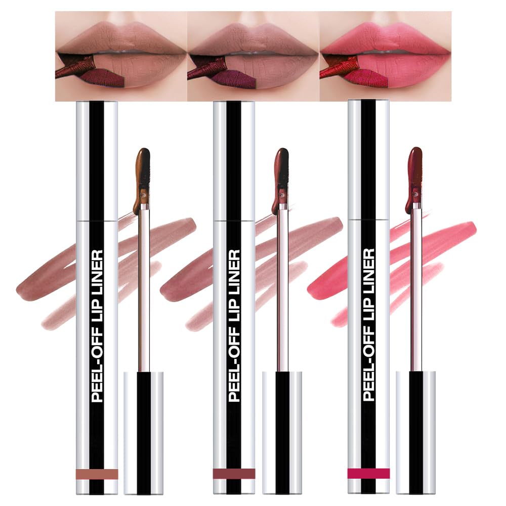 Hxssll front packaging trio showing three peel-off lip stains and benefits
