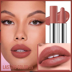 Hxssll lipstick crayon applied to lips demonstrating clean edge and long-lasting wear