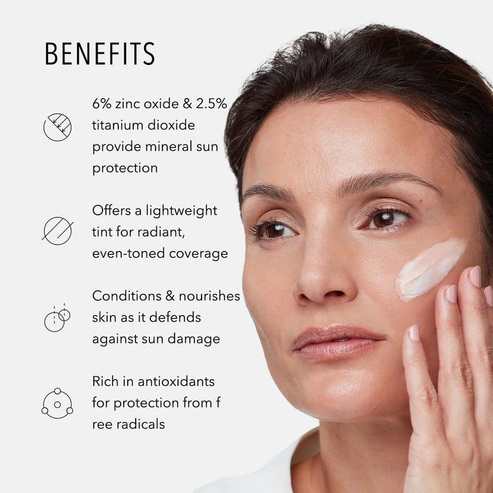 HydroPeptide hand demonstration blending tint into skin illustrating natural coverage benefit