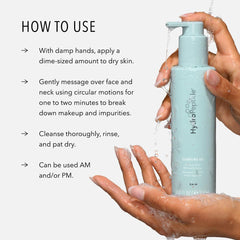 HydroPeptide gel texture on hand illustrating lightweight hydrating feel benefit