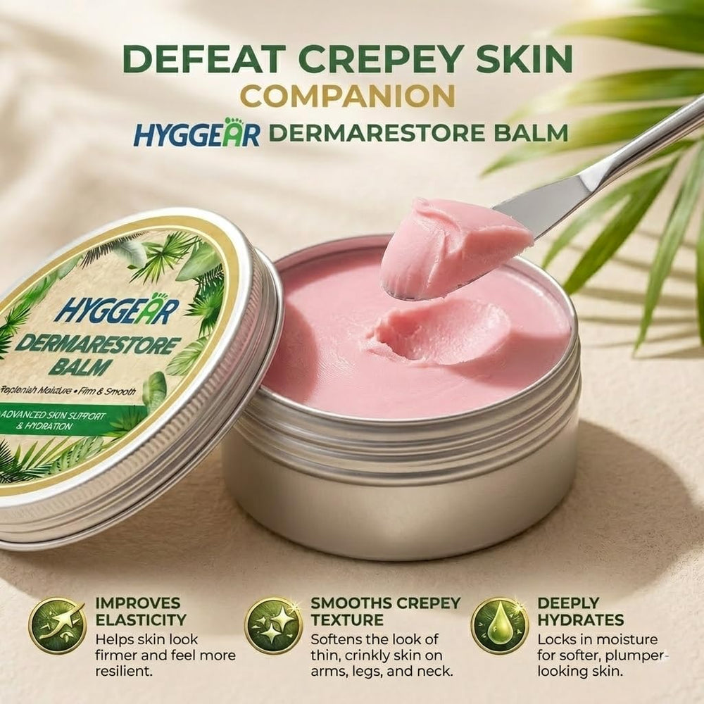 Hyggear balm texture close-up highlighting rich creamy consistency for deep hydration