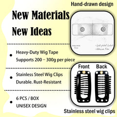 HyunDu clip pressed onto PU wig cap demonstrating quick secure hold