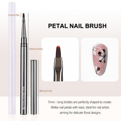 HYWWPFLAY fine liner brush tip showing precise point for crisp nail lines