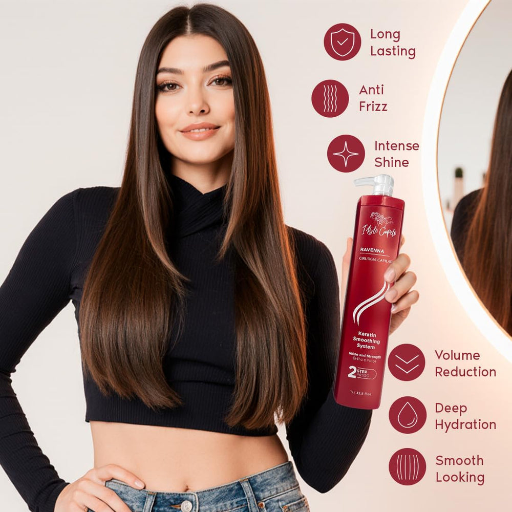 I Belli Capelli Ravenna creamy treatment texture being poured for easy application benefit
