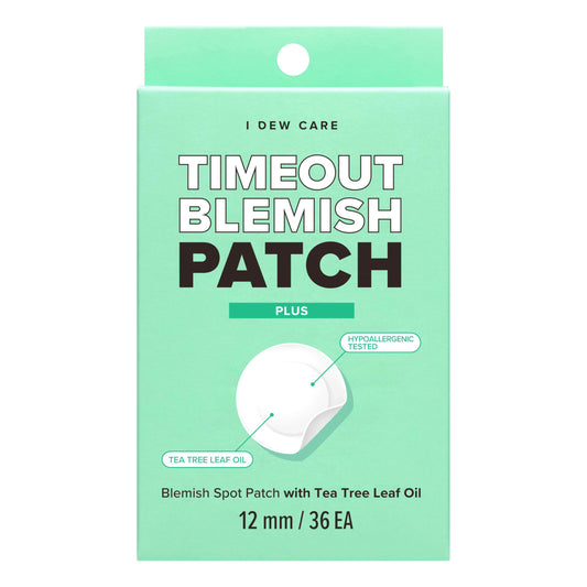 I DEW CARE front package showing Timeout Blemish Plus and 36-count convenience