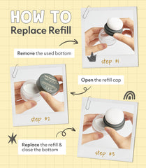 I DEW CARE tapping powder into roots to restore lift and volume