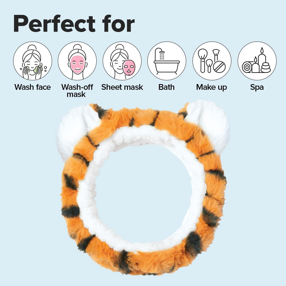 I DEW CARE headband held in hand to show compact size and portability