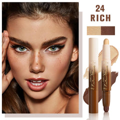 IATMOMOD swatch of Nude Brown on hand showing natural sculpting shade