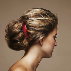 IAXSEE barrette holding a high ponytail, fast and gentle daily styling