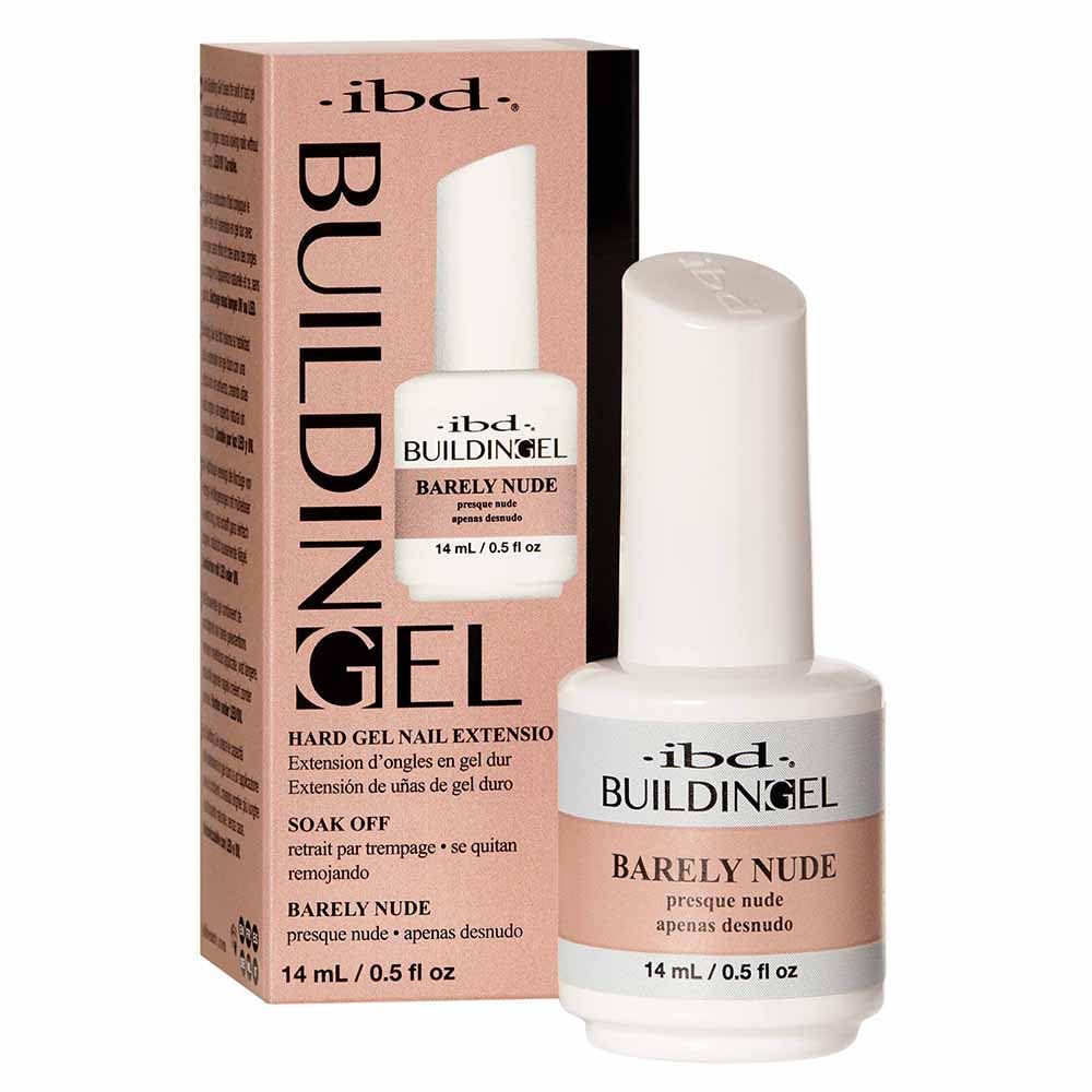 IBD bottle front showing barely nude shade and label for clear product ID