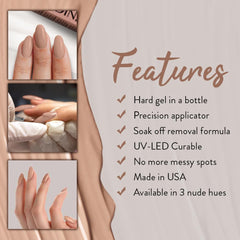 IBD gel applied on finger extension showing strong, natural-looking result