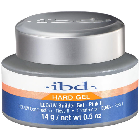 IBD Hard Gel Pink II front jar showing product and label for professional durability