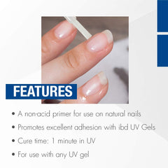 IBD in-salon application showing technician applying bonder for longer wear