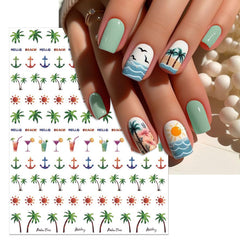 IDDFEVE tweezers placing a palm tree decal showing neat, precise application