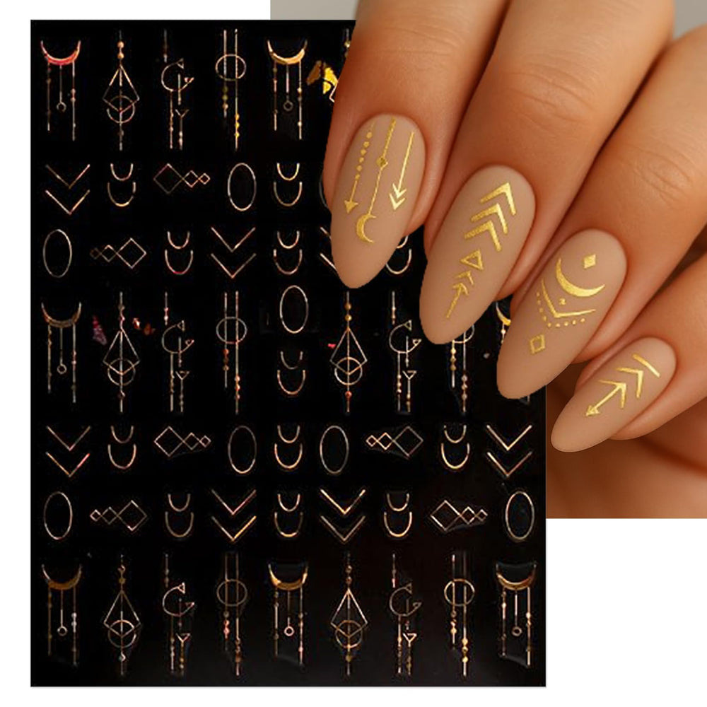 IDDFEVE close-up of gold geometric triangles and arrows highlighting precision