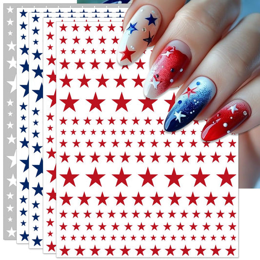 IDDFEVE front packaging showing patriotic nail stickers, clear branding and contents