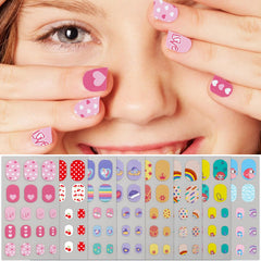 IDDFEVE front packaging showing 8 themed nail sticker sheets and colorful designs for kids