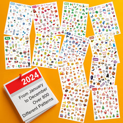 IDDFEVE hands wearing multiple monthly designs showing seasonal variety and style