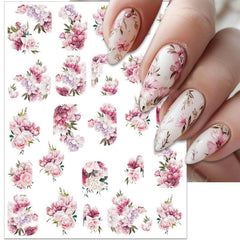 IDDFEVE close-up of a single sheet with detailed peony and leaf designs for precise placement