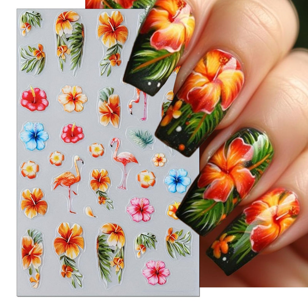 IDDFEVE full sheet layout with palms flamingos and beach icons for variety