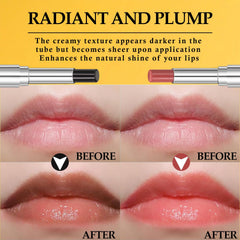 IFVGFB model applying balm smiling to show natural tint and comfortable wear benefit