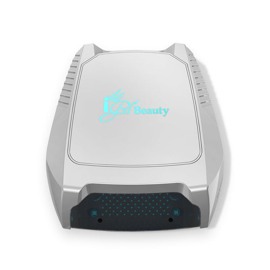 iGel Beauty front view showing lamp and even curing coverage benefit