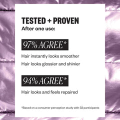 IGK product applied to dry hair mid-lengths showing frizz control and shine benefit