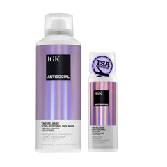 IGK Antisocial front packaging showing full and travel bottles for easy use