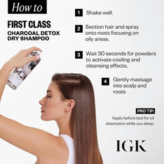 IGK before and after roots refresh showing cleaner, fuller hair