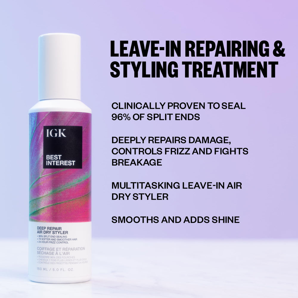 IGK Best Interest texture close-up of cream, benefit: shows lightweight, spreadable formula