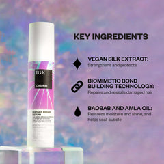 IGK Cash In serum texture close-up showing lightweight, non-greasy finish