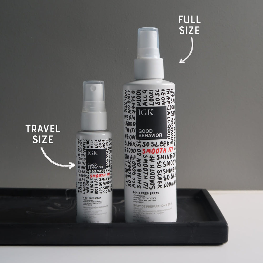 IGK travel size bottle held in hand for convenience and on-the-go use