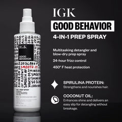 IGK spirulina protein and coconut oil close-up highlighting nourishing benefits