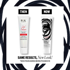 IGK texture close-up of creamy balm melting, shows smooth blend for easier styling