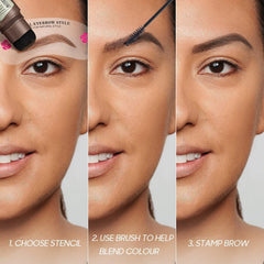 Ihrlpxkc before and after brow comparison showing fuller, defined dark brown brows