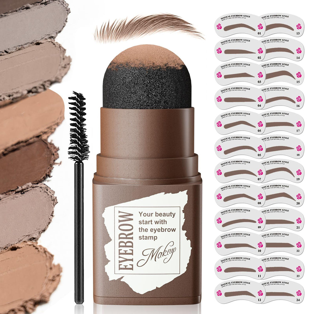 ihrlpxkc front packaging showing compact eyebrow stamp kit benefits quick shaping