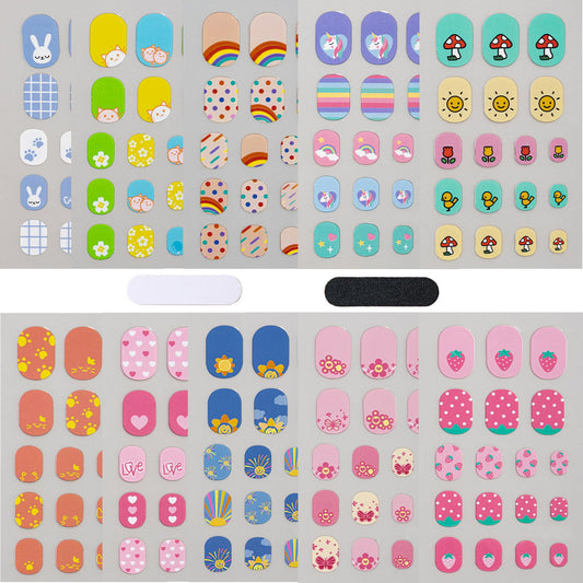 IHUKEIT front packaging showing ten themed nail wrap sheets and colorful designs