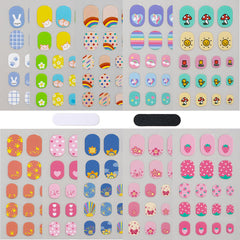IHUKEIT front packaging showing ten themed nail wrap sheets and colorful designs
