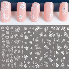 IHUKEIT front packaging showing six white floral decal sheets and clear branding benefit quick selection